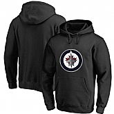 Men's Customized Winnipeg Jets Black All Stitched Pullover Hoodie,baseball caps,new era cap wholesale,wholesale hats